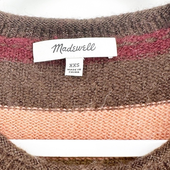 Madewell Chelsea Pocket Pullover in Multi-stripe Sz XXS - Picture 6 of 6
